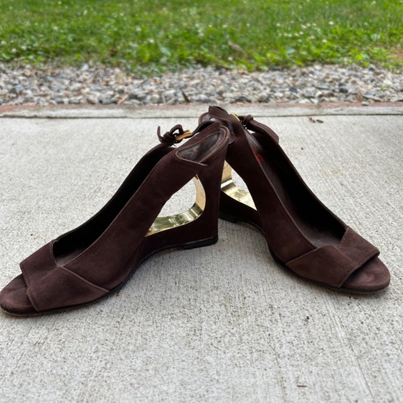 KORS Michael Kors Brown Suede wedges - Picture 3 of 4